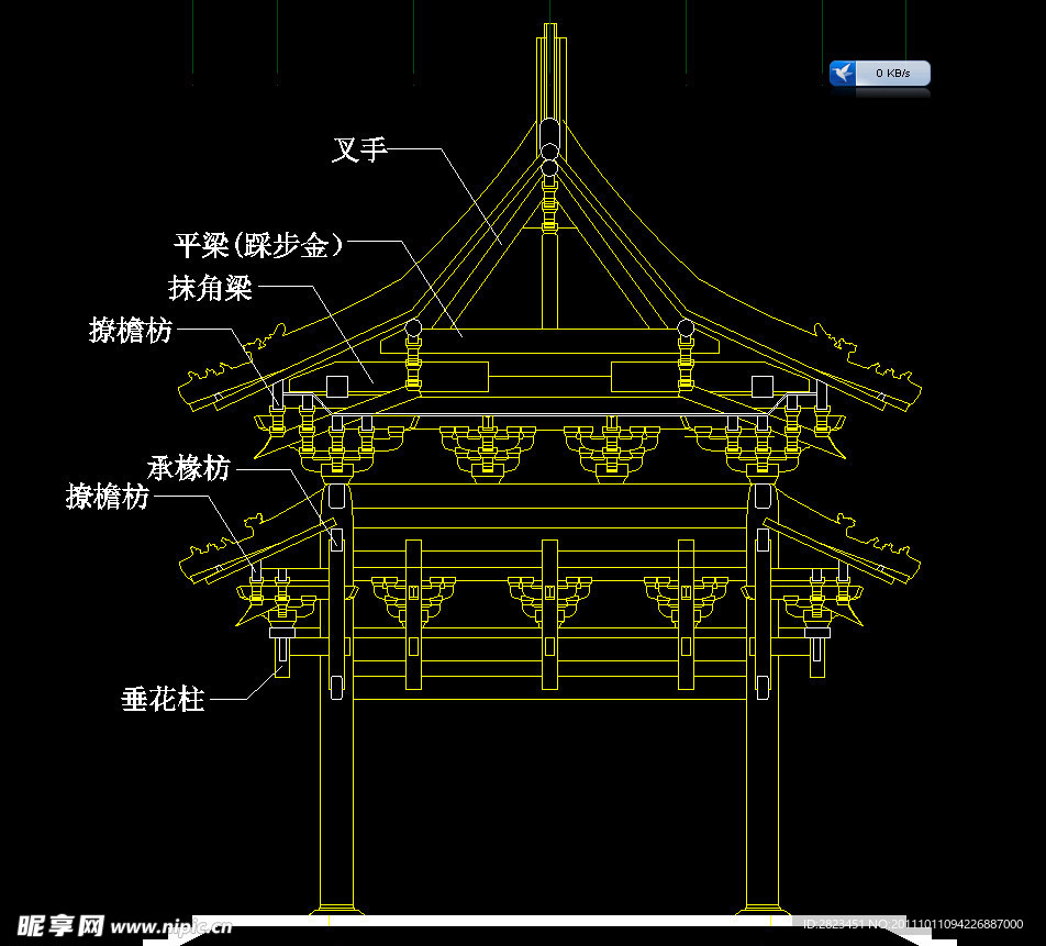 圣母殿侧面大样