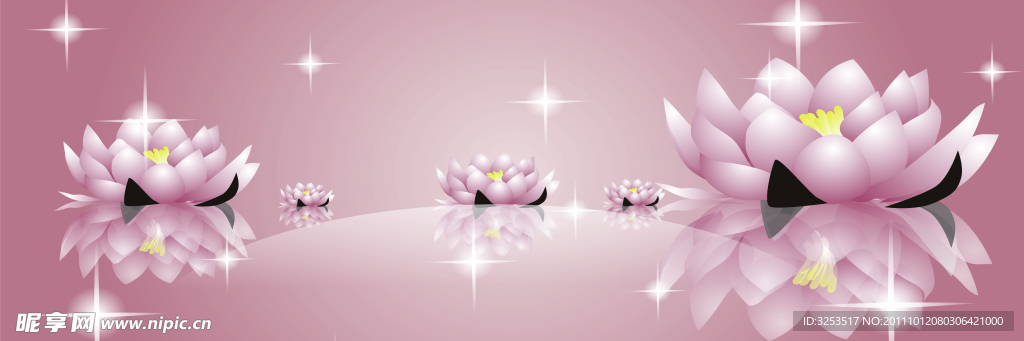 莲花装饰画