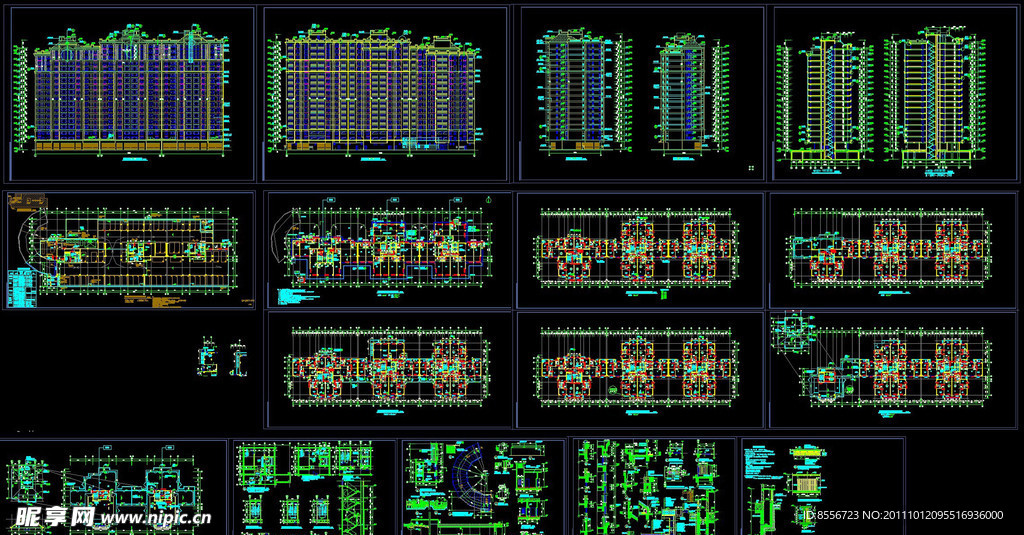 高层住宅CAD设计图