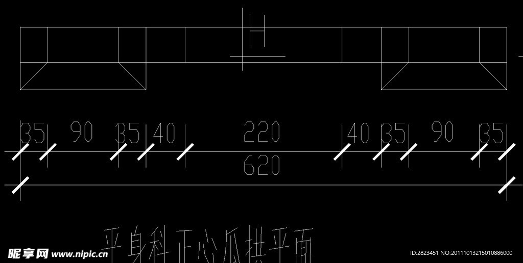 平身科正心瓜拱平面