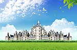 蓝色户外风景