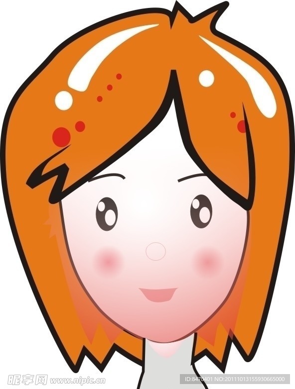 卡通小女孩