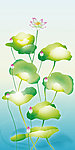 荣誉荷花展板模板