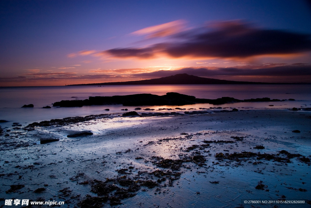 夕阳海边美景