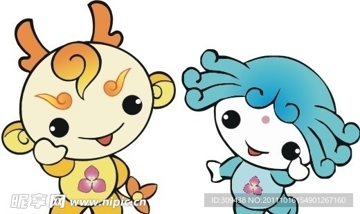广西梧州吉祥物金童玉女