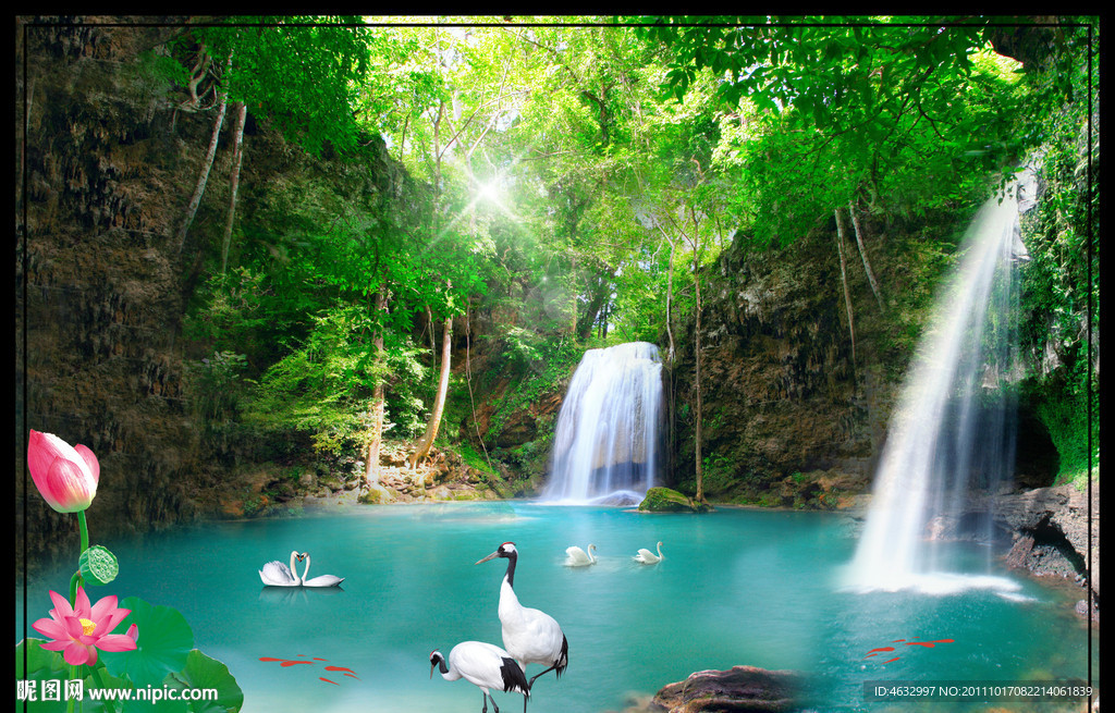 湖泊风景 江南风光 梦幻风景