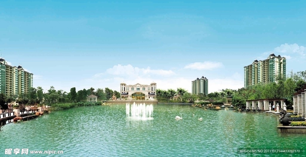 楼盘湖景