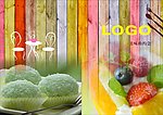 甜品 甜点菜谱封面 木板