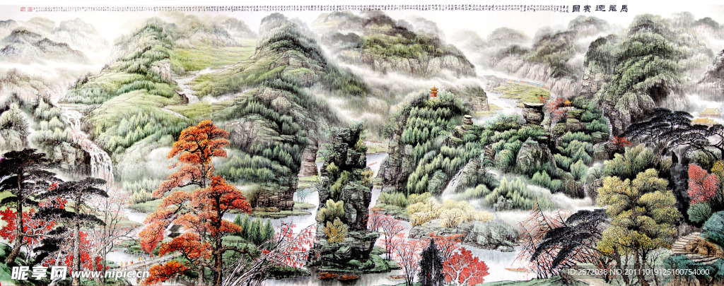 马龙迎宾图