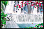 湖边风景 流水生财 瀑布风光