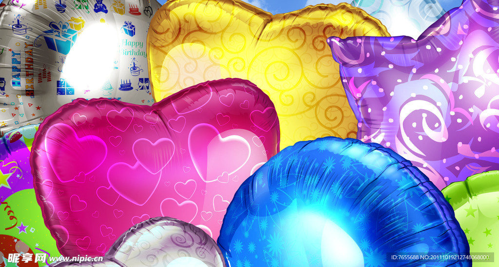 气球分层素材