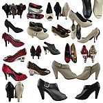 不同款式各种造型的女鞋勾图分层1 psd