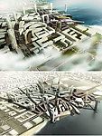 大型商务区建筑模型