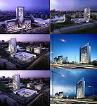 大型商务区建筑模型