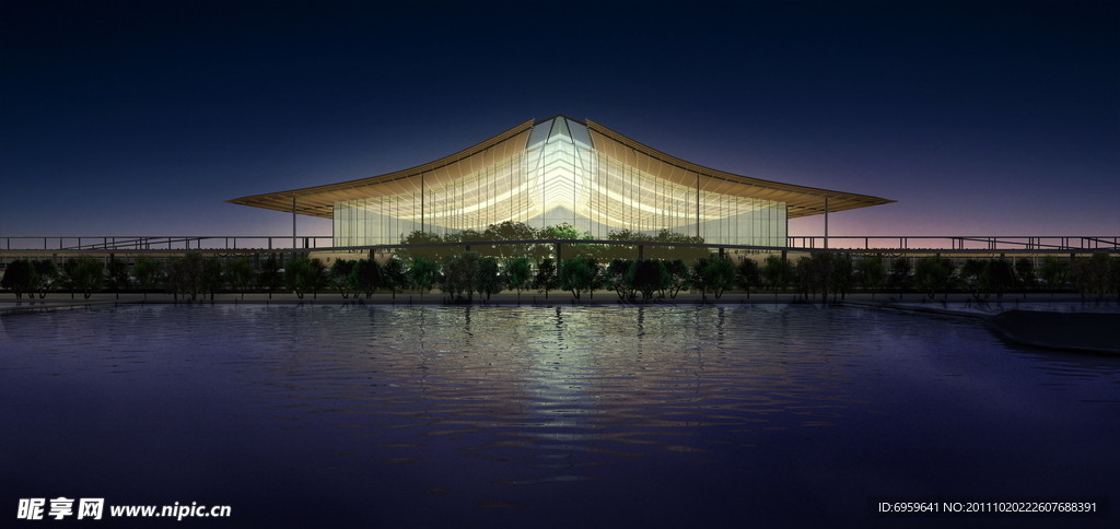 博物馆建筑效果图