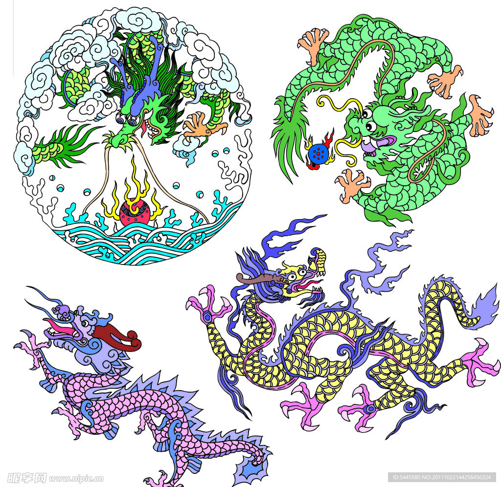 中国龙纹图案