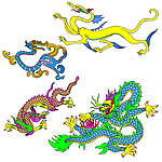 中国龙纹图案