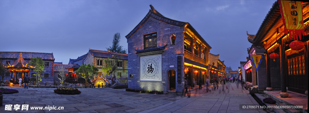 古建筑夜色