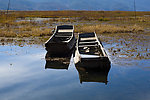 泸沽湖 水中的小船