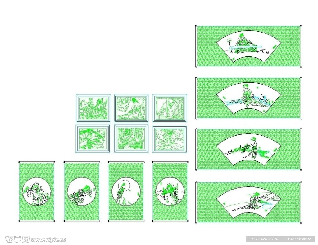 CAD制作的中国画