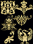 欧式金色古典花纹