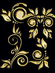 欧式金色古典花纹