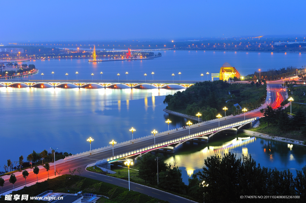 潍河夜景