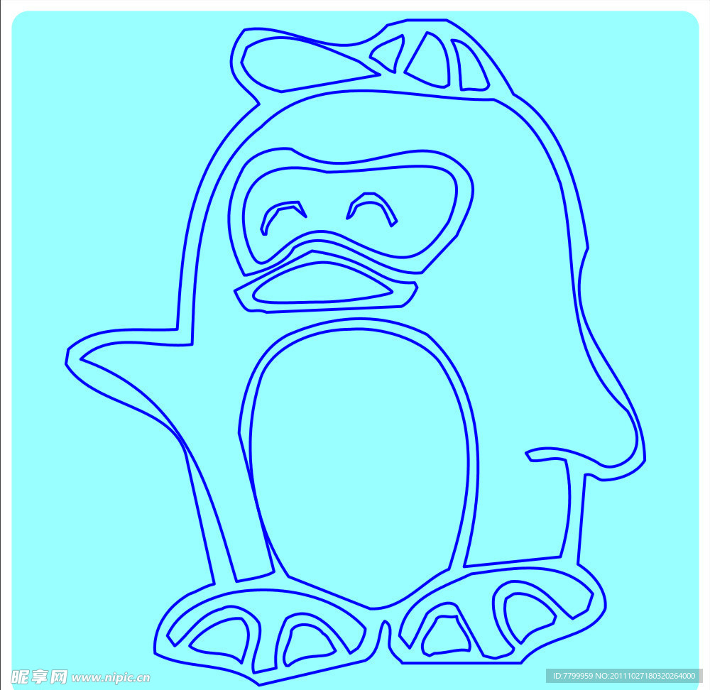 手绘企鹅