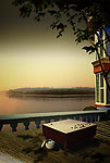 围棋 湖边风景 建筑