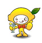 卡通柠檬矢量图