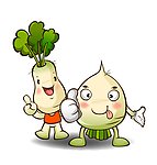卡通萝卜矢量图