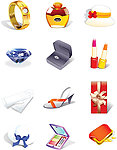 女士生活用品图标矢量