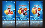 可乐 爆米花 冰块