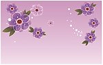 梦幻紫色花 移门