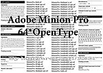 世界最佳英文商业字体之Adobe Minion Pro（64个）