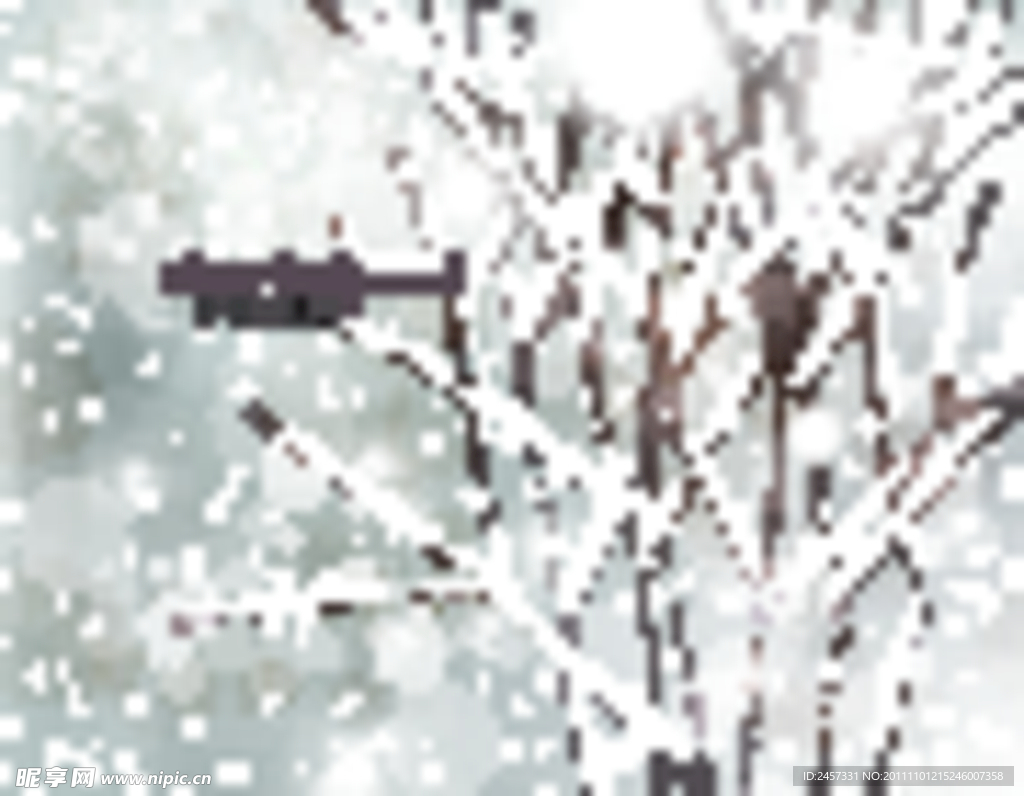 冬季雪景矢量