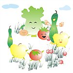 卡通蔬菜水果