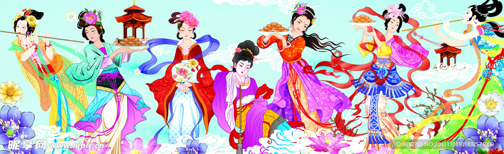 中秋嫦娥素材