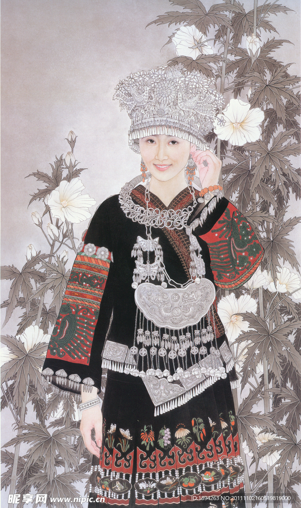 工笔少女