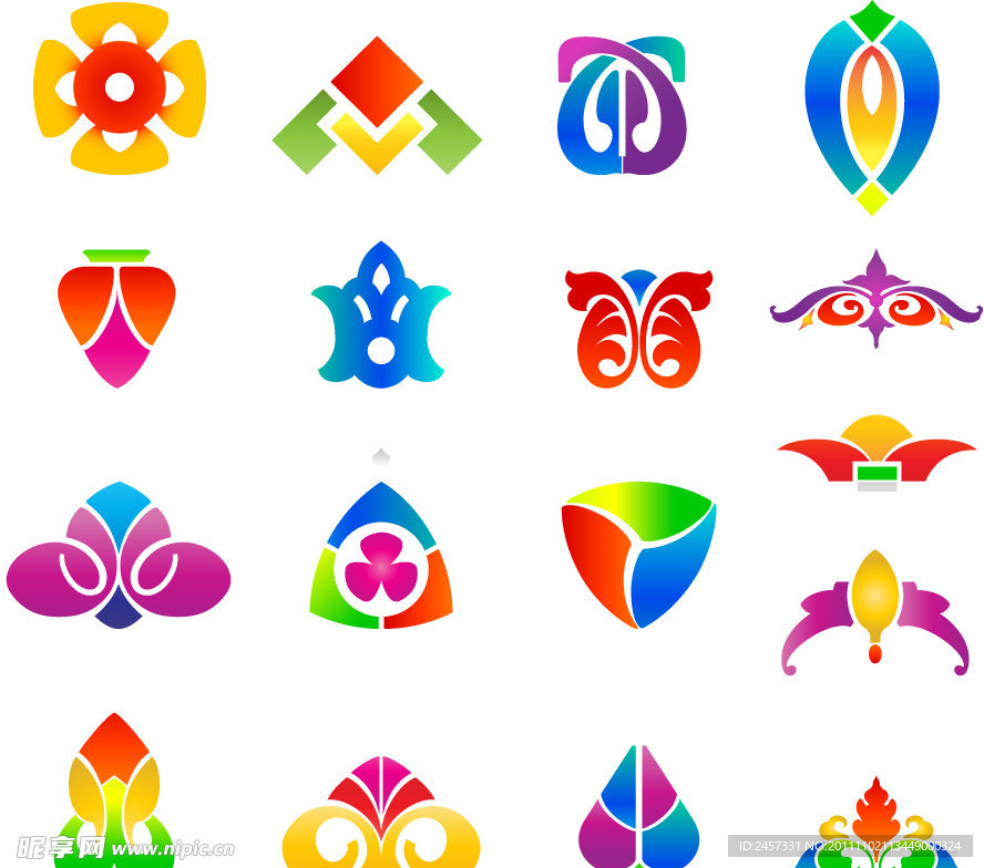 炫彩logo标志设计矢量