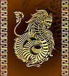 中国龙纹花纹