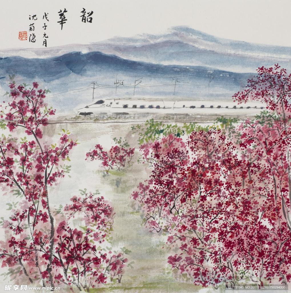 国画梅花