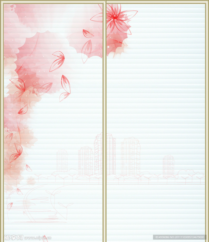 花间小城移门