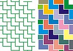 梯田方格矢量图