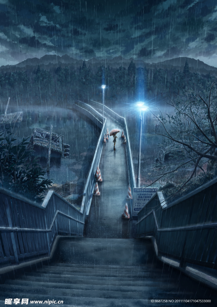 雨夜楼梯