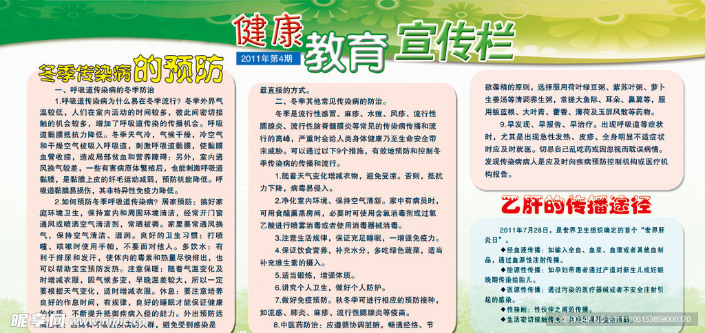 健康教育宣传栏