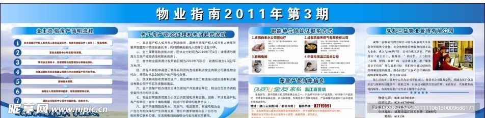 小区物业指南展板橱窗