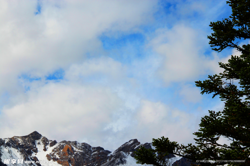 黄龙风景 雪山