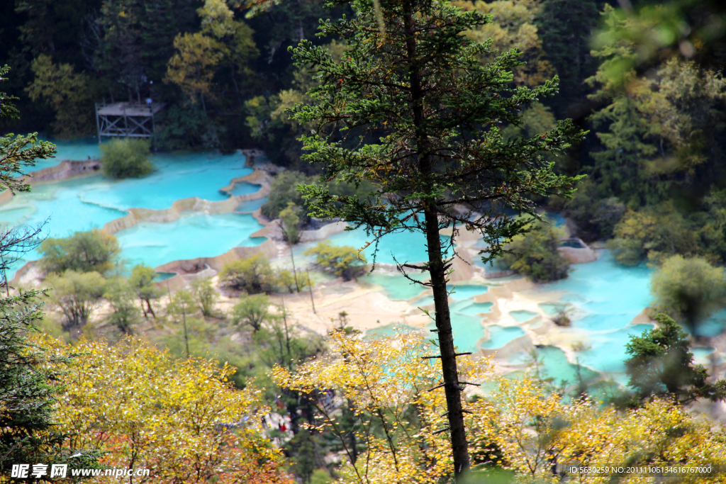 黄龙风景 增彩池