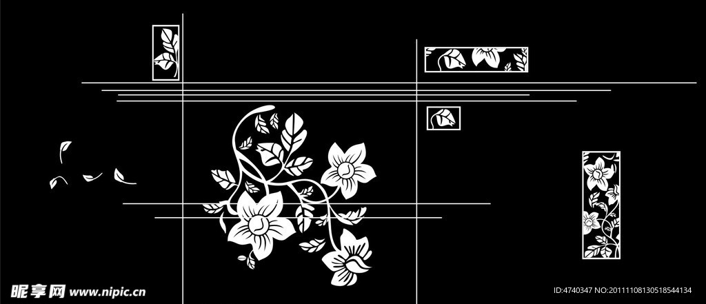 线条 花